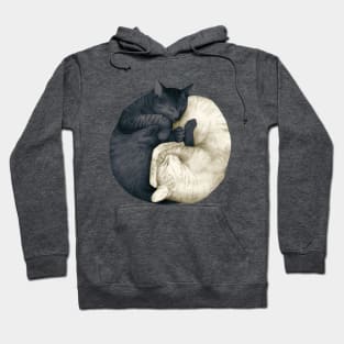 yin yang cats Hoodie